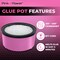 Pink Power Electric Hot Glue Pot for Crafts with 1lb Pellets, Hot Melt Glue Skillet for Crafting - Adjustable Temp 225-400 F 160ml